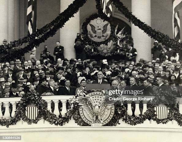 President Roosevelt Giving Inaugural Speech