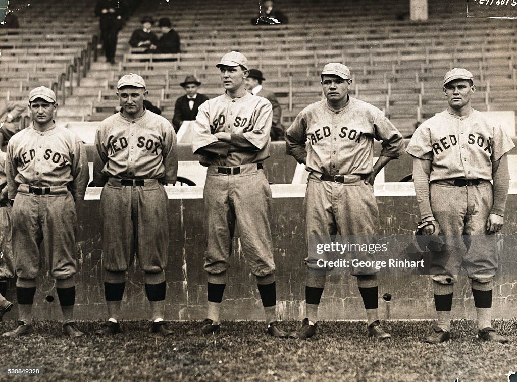Babe Ruth with Boston Red Sox Teammates