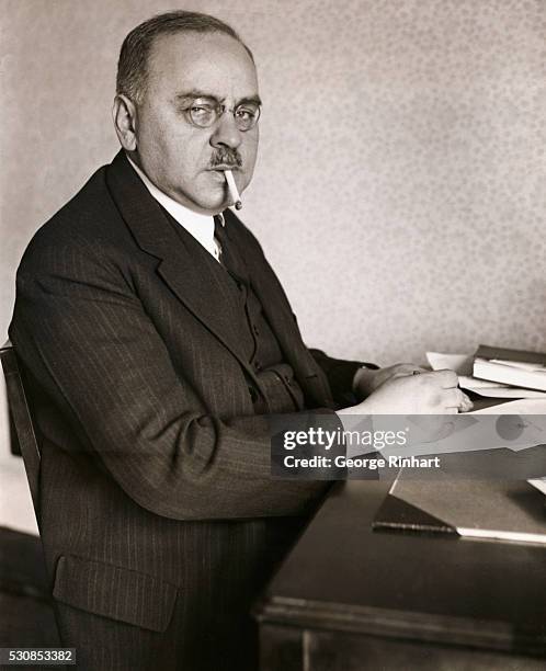 Photo shows Dr. Alfred Adler, noted psychiatrist of Vienna, whose praise for the advanced nature of the work of the psychiatric council at Lake View...