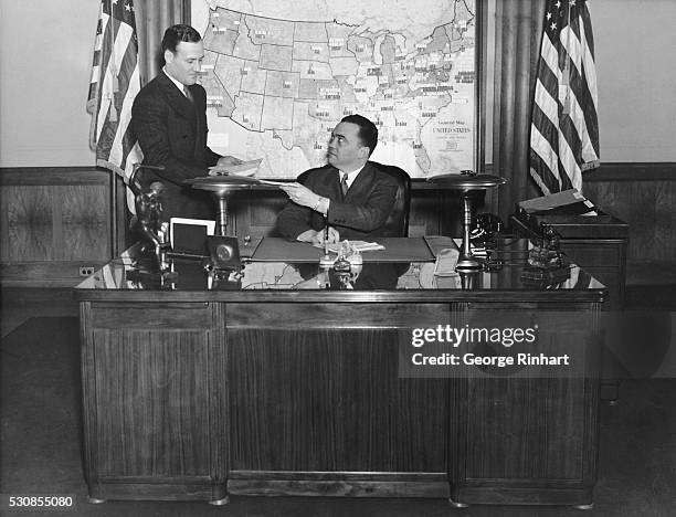 Clyde A. Tolson, assistant director, and John Edgar Hoover, director, Federal Bureau of Investigation, U.S. Department of Justice.