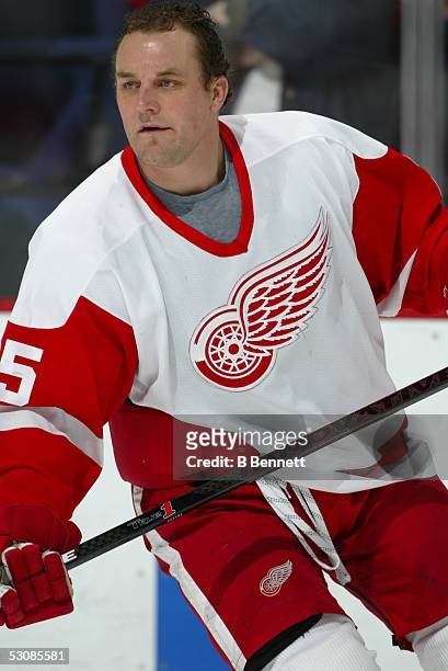Detroit Red Wings at Columbus Blue Jackets, March 11, 2004 And Player Darren Mccarty.