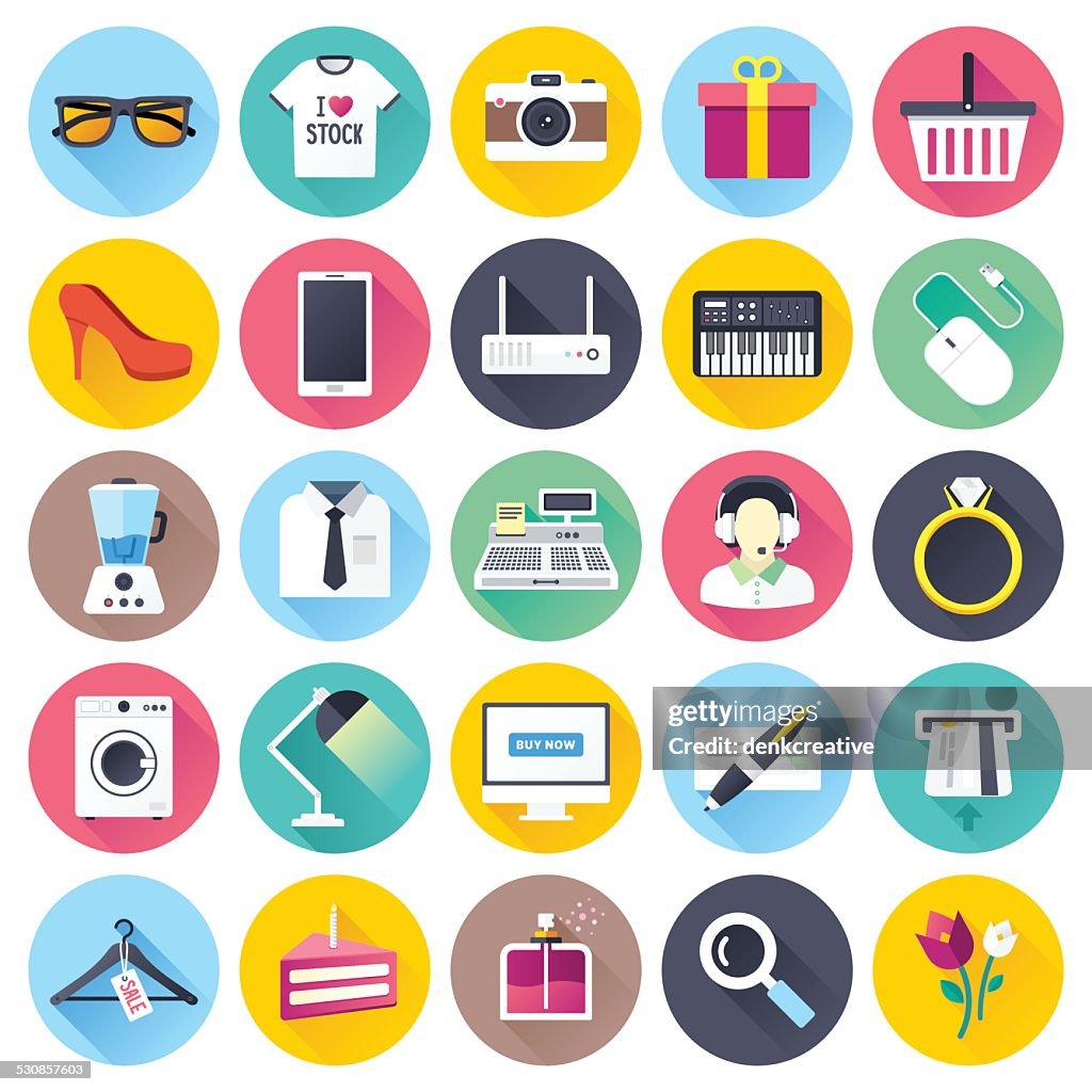 Flat Shopping Icons