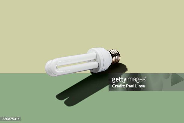 compact fluorescent light bulb - energy efficient lightbulb stock-fotos und bilder