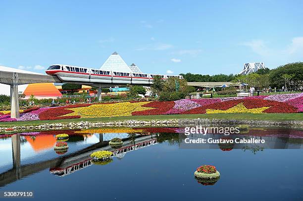 General view of Epcot International Flower And Garden Festival at Epcot Center at Walt Disney World on May 11, 2016 in Orlando, Florida.