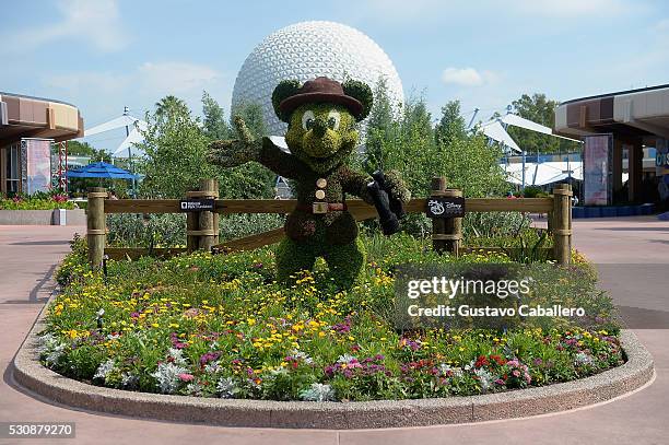 General view of Epcot International Flower And Garden Festival at Epcot Center at Walt Disney World on May 11, 2016 in Orlando, Florida.