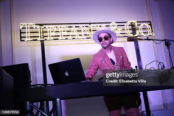 Dj Cassidy performs during the Tiffany & Co. Celebration of the opening of its new store in Rome at at Villa Aurelia on May 11, 2016 in Rome, Italy.