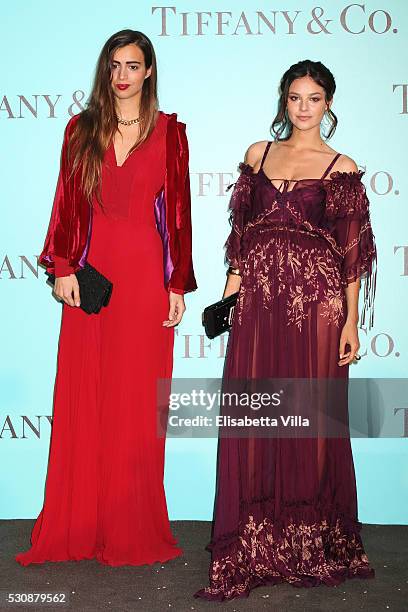 Allegra Benini and Katy Saunders attends Tiffany & Co. Celebration of the opening of its new store in Rome at at Villa Aurelia on May 11, 2016 in...