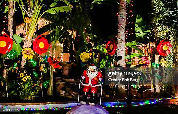 Woodland Hills, Ca A private home is transformed into a christmas lights display featuring Santa Claus along "Candy Cane Lane" in Woodland Hills, Ca.