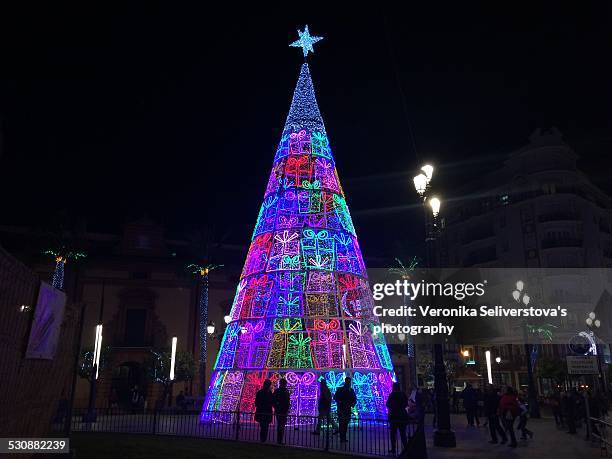 christmas lighting - seville christmas stock pictures, royalty-free photos & images