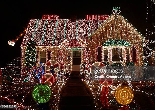 Christmas lights in Hatboro Pennsylvania