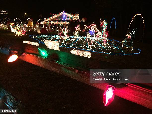 Christmas Lights On Residential Lot Including A Pond Of Lights In Wilmington, Delaware