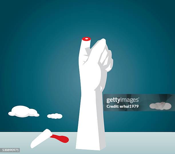 wound - amputated finger stock illustrations