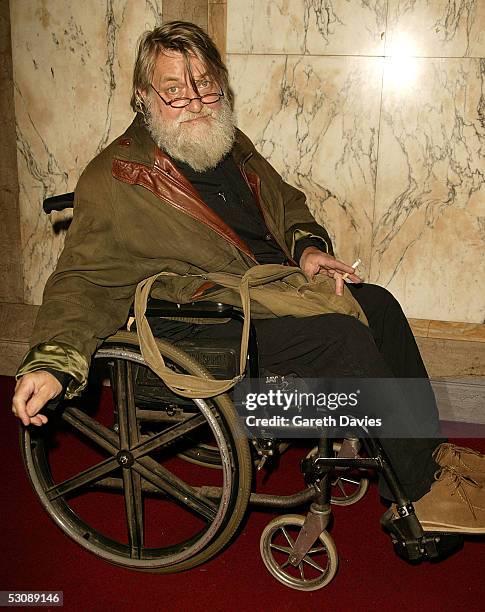 Robert Wyatt arrives for The MOJO Honours List 2005, the music magazine's second annual awards, at Porchester Hall on June 16, 2005 in London,...