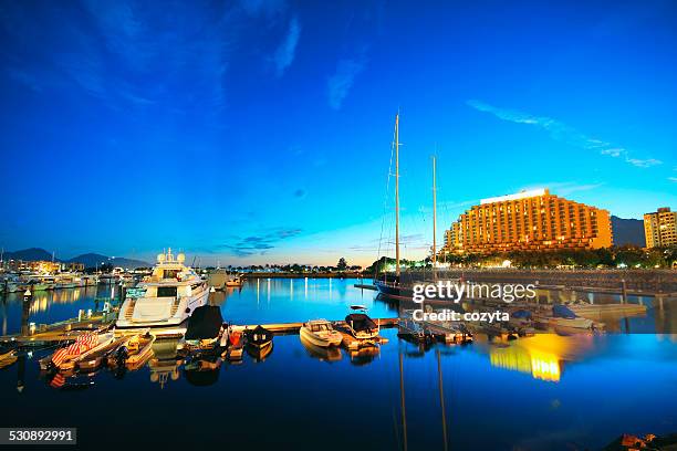 yachts in the golden coast sunset ,in hongkong - monaco sunset stock pictures, royalty-free photos & images