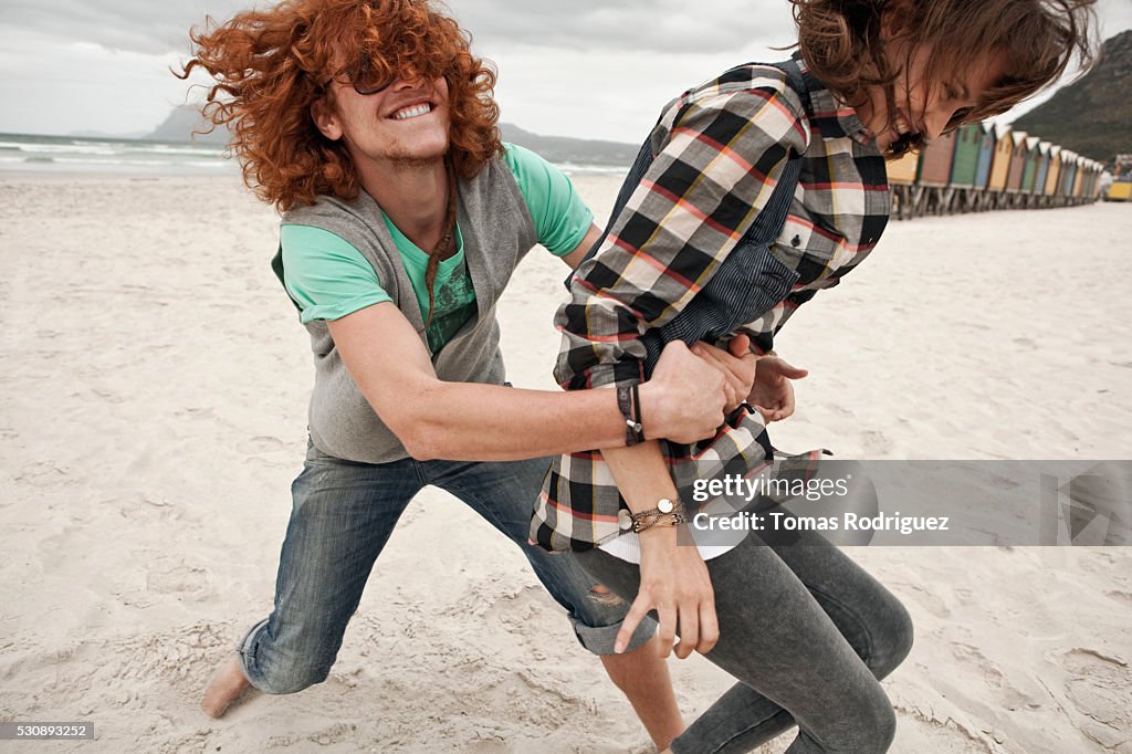 Couple together on beach