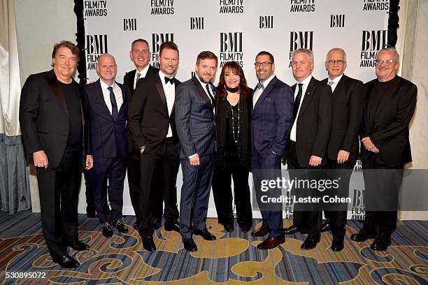 Composers David Newman and Tom Holkenborg aka Junkie XL, BMI President & CEO Mike O'Neill, composers Brian Tyler and Atli Orvarsson, BMI Vice...