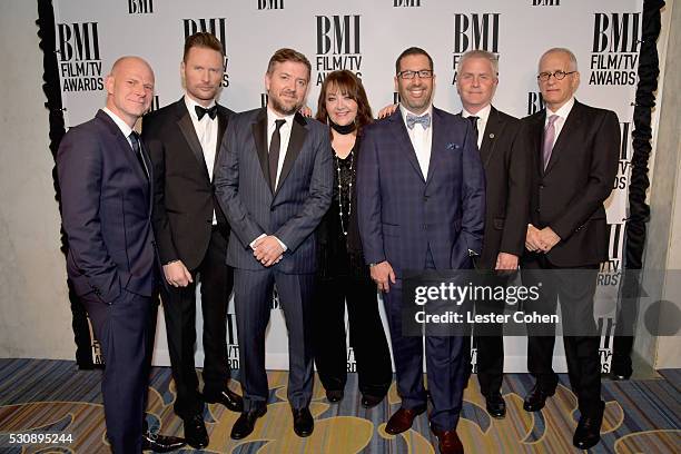 Composers Tom Holkenborg aka Junkie XL, Brian Tyler and Atli Orvarsson, BMI Vice President of Film & TV Relations Doreen Ringer Ross, composers...