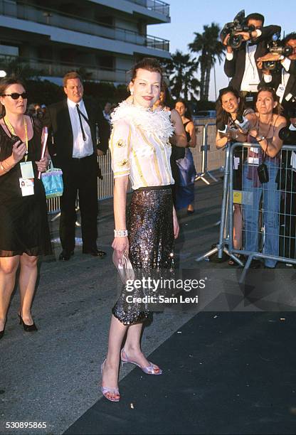 Milla Jovovich during 53rd Cannes Film Festical - amfAR's Cinema Against AIDS 2000 at Cannes Film Festival in Cannes, France.