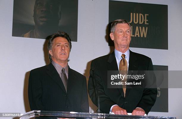 Dustin Hoffman & Robert Rehme during The 72nd Annual Academy Awards - Nominations Announcement at The Academy in Beverly Hills, California, United...