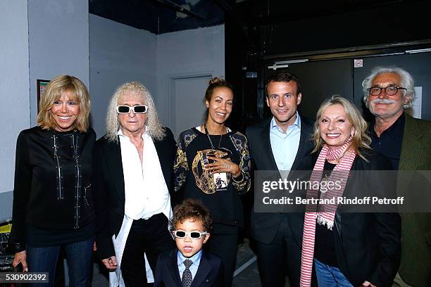 Singer Michel Polnareff , his wife Danyellah , their son Louka , Politician Emmanuel Macron his wife Brigitte , Veronique Sanson , her companion...
