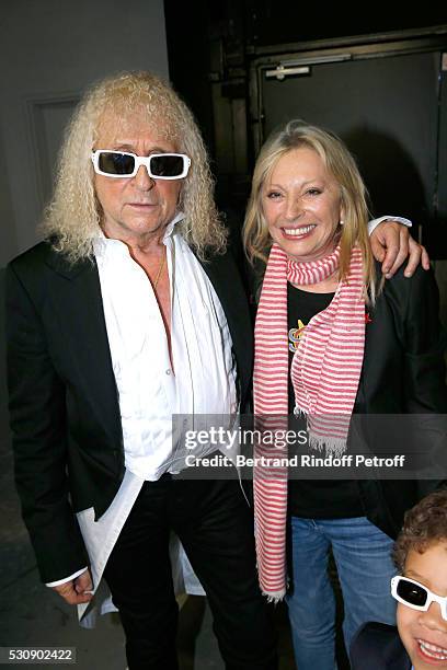 Singers Michel Polnareff and Veronique Sanson attend Michel Polnareff performs at AccorHotels Arena Bercy : Day 4 on May 11, 2016 in Paris.