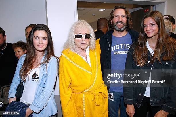 Singer Michel Polnareff , Frederic Beigbeder, his wife Lara Micheli and their daughter attend Michel Polnareff performs at AccorHotels Arena Bercy :...