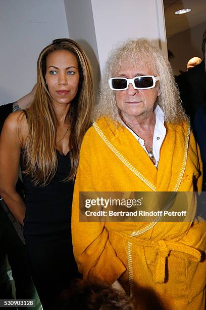 Singer Michel Polnareff and his wife Danyellah attend Michel Polnareff performs at AccorHotels Arena Bercy : Day 4 on May 11, 2016 in Paris.