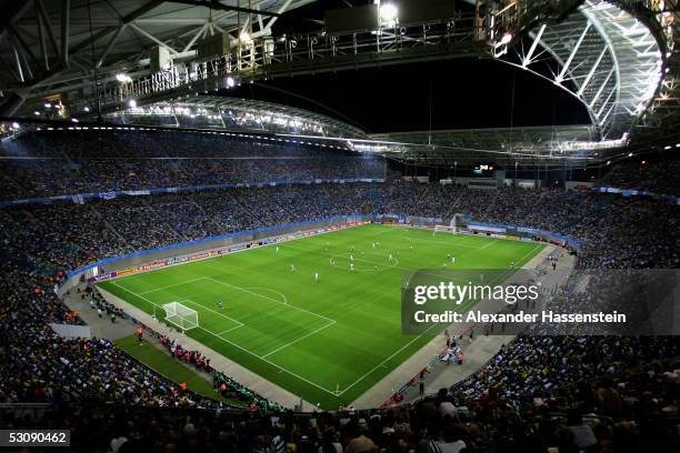 General view of the Zentralstadion during the FIFA Confederations Cup 2005 Match between Brazil and Greece on June 16, 2005 in Leipzig, Germany.