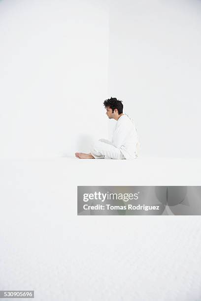 man in straitjacket - straitjacket stock pictures, royalty-free photos & images