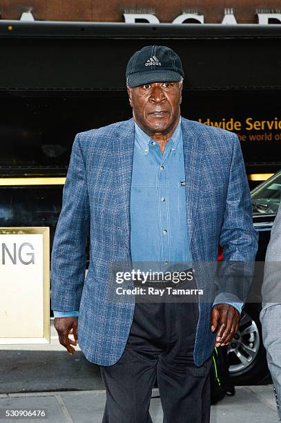 Actor John Amos enters the "Today Show" taping at the NBC Rockefeller Center Studios on May 11, 2016 in New York City.