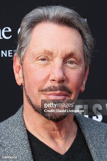 Larry Ellison arrives at the 3rd Biennial Rebels with a Cause Fundraiser on May 11, 2016 in Santa Monica, California.