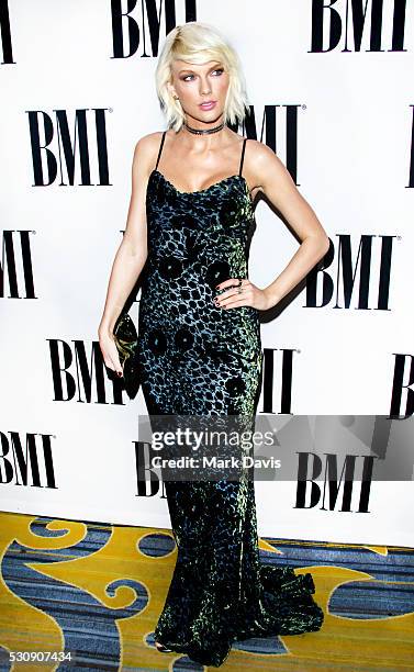 Singer-songwriter Taylor Swift attends the 64th Annual BMI Pop Awards held at the Beverly Wilshire Four Seasons Hotel on May 10, 2016 in Beverly...