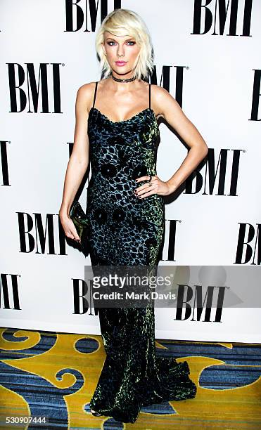 Singer-songwriter Taylor Swift attends the 64th Annual BMI Pop Awards held at the Beverly Wilshire Four Seasons Hotel on May 10, 2016 in Beverly...