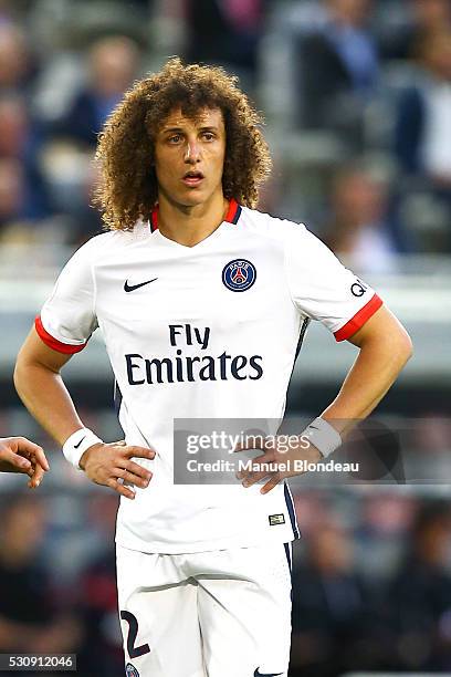 David Luiz of Paris SG during the French Ligue 1 match between FC Girondins de Bordeaux and Paris Saint-Germain at Nouveau Stade de Bordeaux on May...