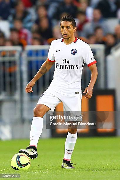 Marquinhos of Paris SG during the French Ligue 1 match between FC Girondins de Bordeaux and Paris Saint-Germain at Nouveau Stade de Bordeaux on May...