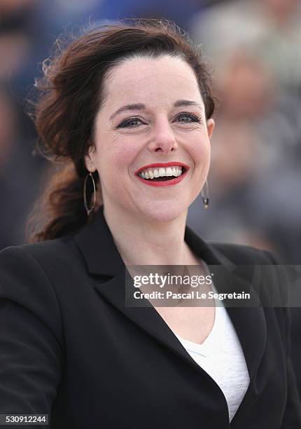 Actress Laure Calamy attends the "Staying Vertical " photocall during the 69th annual Cannes Film Festival at the Palais des Festivals on May 12,...