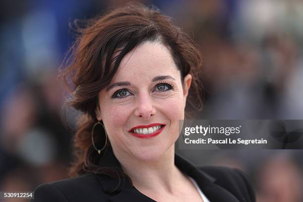 Actress Laure Calamy attends the "Staying Vertical " photocall during the 69th annual Cannes Film Festival at the Palais des Festivals on May 12,...