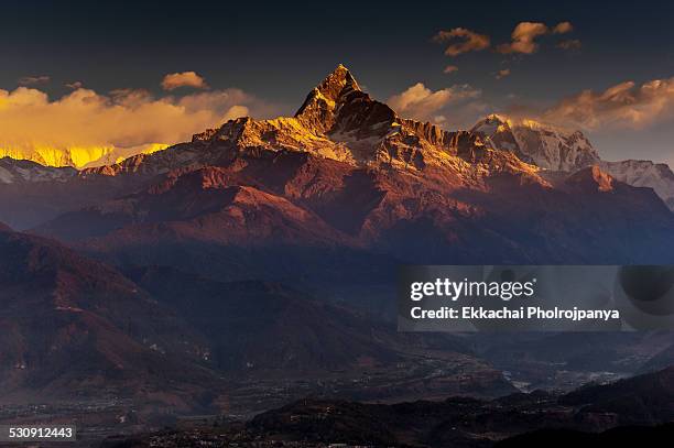 sarangkot machhapuchchhre - pokhara stock pictures, royalty-free photos & images