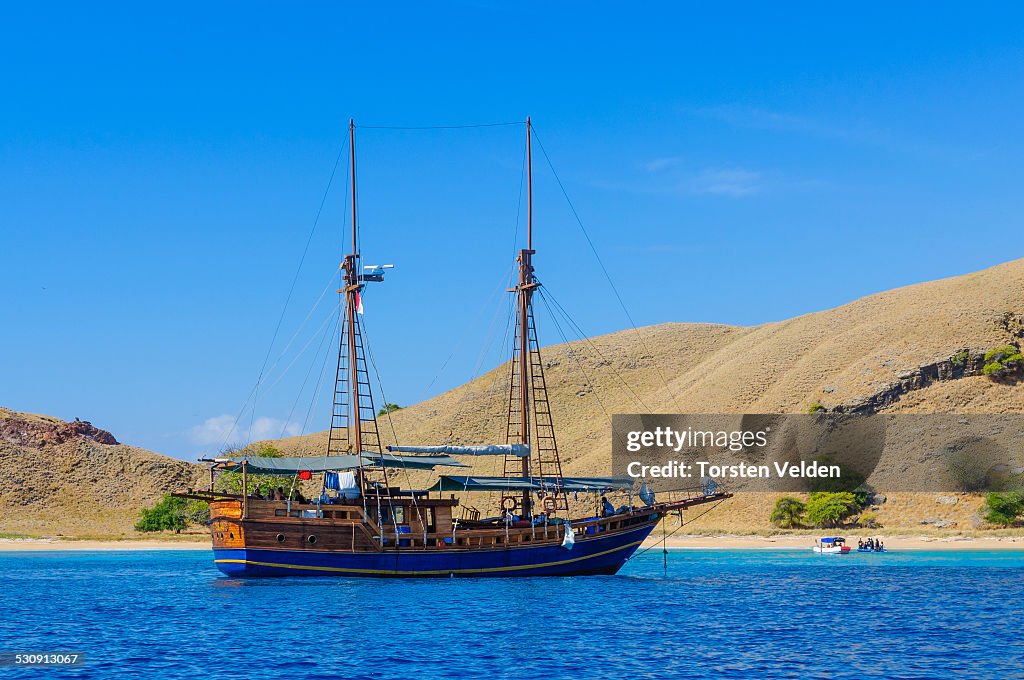 Sailing boat at Komodo