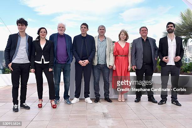 Actors Basile Meilleurat, Laure Calamy, Christian Bouillette, Damien Bonnard, director Alain Guiraudie, actors India Hair, Raphael Thiery and...