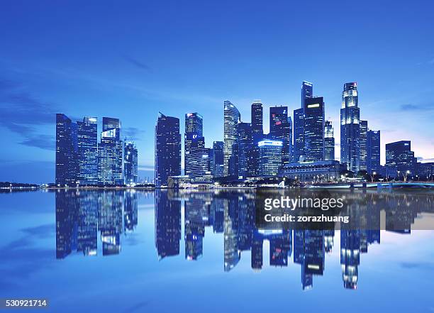 singapore financial district - singapore stockfoto's en -beelden