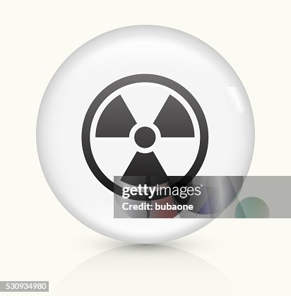 Nuclear Symbol icon on white round vector button Nuclear Symbol icon on white round vector button
