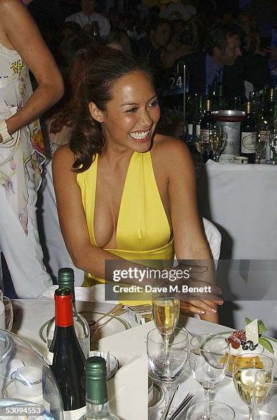 Myleene Klass attends the Nordoff-Robbins Silver Clef Awards at the Hotel Inter-Continental on June 17, 2005 in London, England. The 30th anniversary...