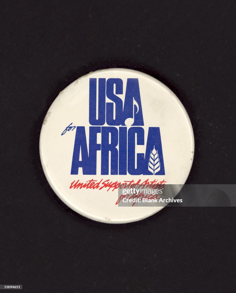 USA For Africa Button