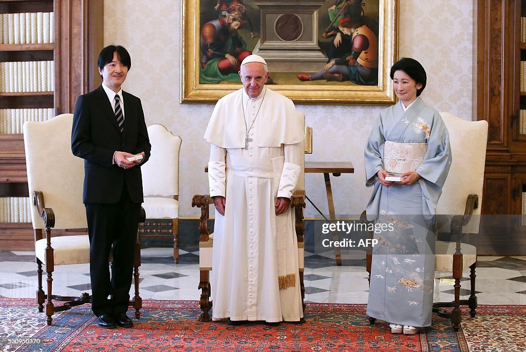 VATICAN-JAPAN-RELIGION-ROYALS-POPE
