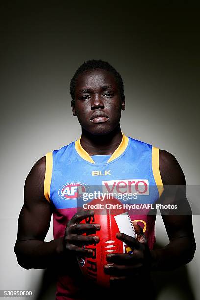 Reuben William poses during a Brisbane Lions AFL portrait shoot at The Gabba on May 12, 2016 in Brisbane, Australia.