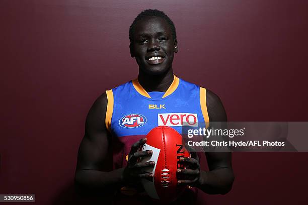 Reuben William poses during a Brisbane Lions AFL portrait shoot at The Gabba on May 12, 2016 in Brisbane, Australia.