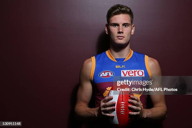 Matthew Hammelmann poses during a Brisbane Lions AFL portrait shoot at The Gabba on May 12, 2016 in Brisbane, Australia.