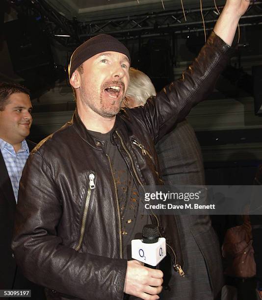 The Edge of U2 attends the Nordoff-Robbins Silver Clef Awards at the Hotel Inter-Continental on June 17, 2005 in London, England. The 30th...