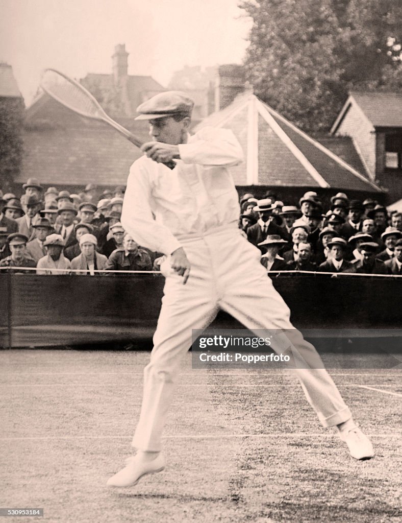 Norman Brookes In Action At Wimbledon